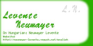 levente neumayer business card
